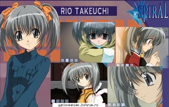 rio takeuchi is perhaps the most persistent of ayumu's enemies. she seems very interested in testing
